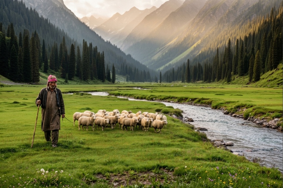 Pahalgam valley landscape
