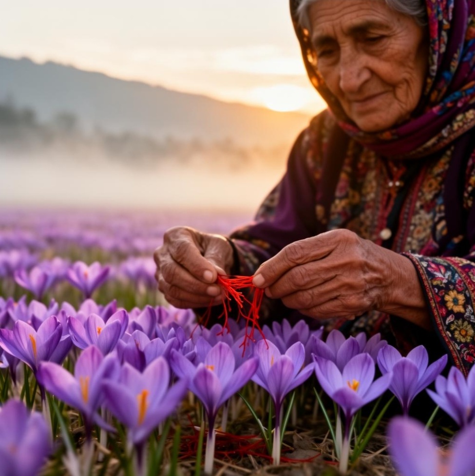 Saffron fields in Pampore